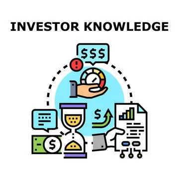Investment knowledge developing financial strategy and success Illustrazione stock