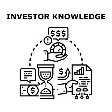 Investment knowledge developing financial strategy and success Stock Illustration