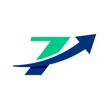 Investment Logo Numeric 7 Stock Illustration