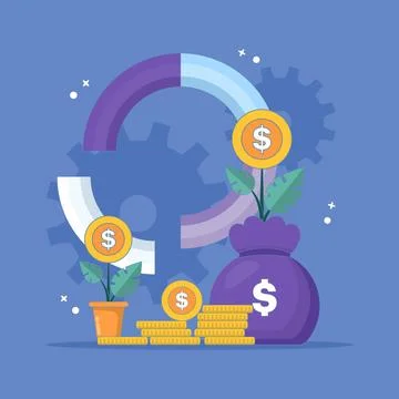 Investment management concept Stock Illustration