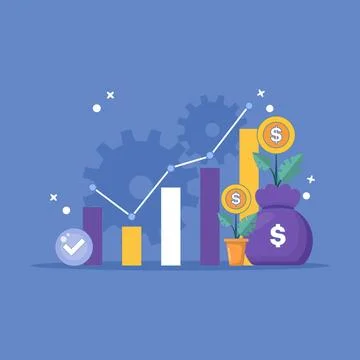 Investment management concept Stock Illustration