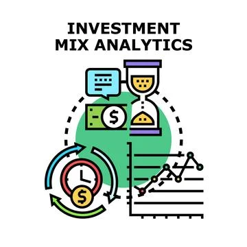 Investment mix analytics vector concept illustration Stock Illustration