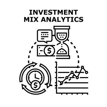 Investment mix analytics vector concept illustration Stock Illustration
