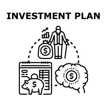 Investment plan for future financial security and retirement Ilustración de archivo