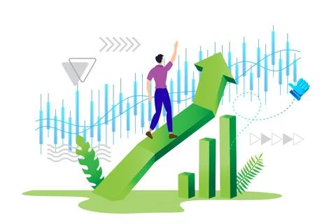 Investment plan growth concept vector Illustrazione stock