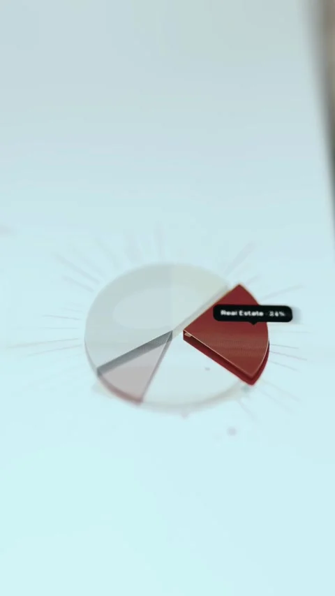Investment Portfolio Analytics Close Up with animated metrics Stock-Footage 337052038