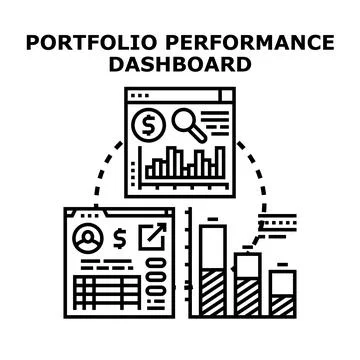 Investment portfolio performance dashboard analyzing financial data イラスト素材