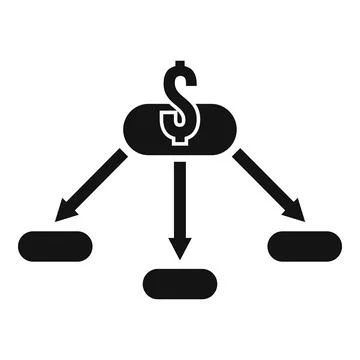 Investment restructuring icon, simple style Stock Illustration