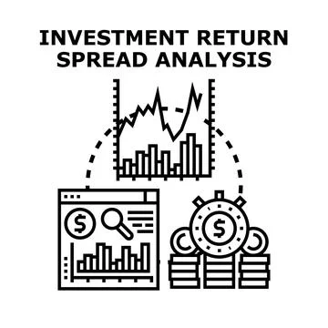 Investment return spread analysis vector concept Stock Illustration