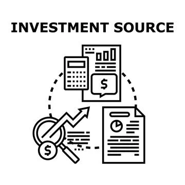 Investment source concept featuring financial analysis and growth Stockillustratie