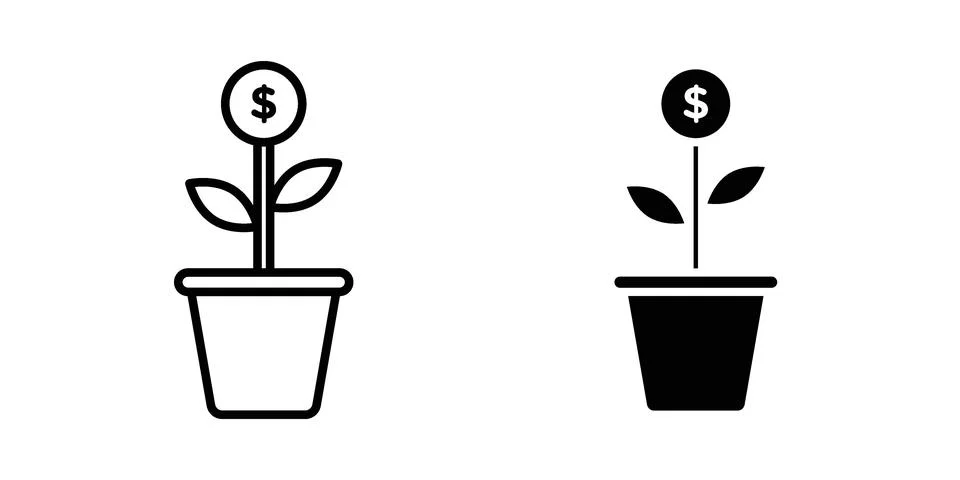 Investment tree icon vector design illustrations イラスト素材