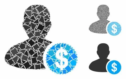 Investor Composition Icon of Bumpy Elements イラスト素材