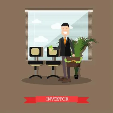 Investor concept vector illustration in flat style Stock Illustration