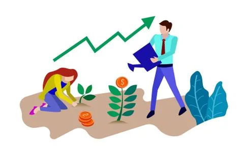 Investor flat vector Stock Illustration