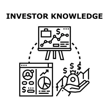 Investor knowledge developing financial growth strategy Ilustración de archivo