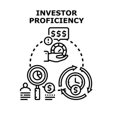 Investor proficiency developing financial management expertise strategy Stock Illustration
