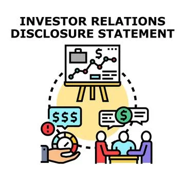 Investor relations disclosure statement concept illustration イラスト素材