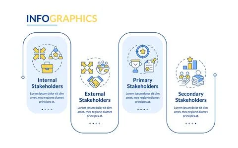 Investors groups rectangle infographic vector Illustrazione stock