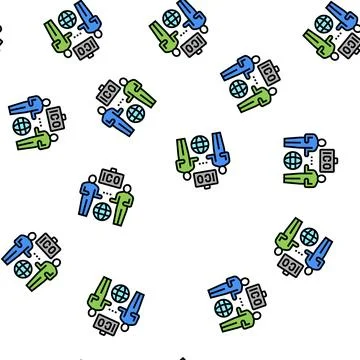 Investors ico vector seamless pattern Illustrazione stock