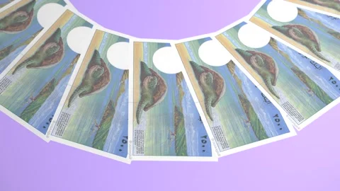 Invigorating Looping Design 2500 Franc Curency of Comoros Stock Footage 304553366