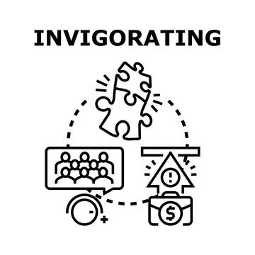 Invigorating process transforming business and problem solving concept Stock Illustration