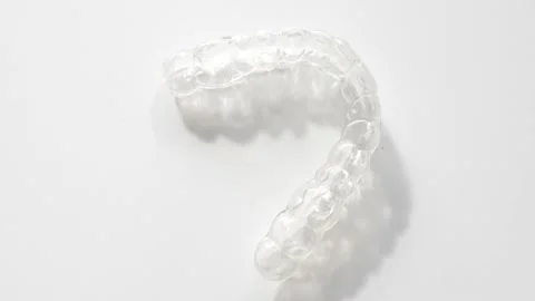 Invisalign removable and invisible retainer Stock-Footage 141277884