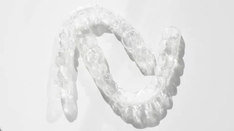 Invisalign removable and invisible retainer Stock Footage 141277937