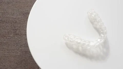 Invisalign removable and invisible retainer Stock-Footage 141278094