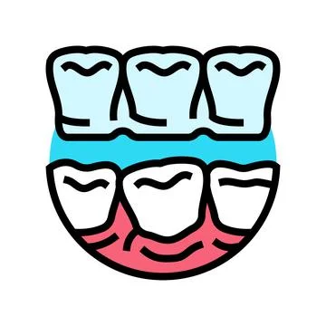 Invisalign treatment color icon vector illustration Stock Illustration