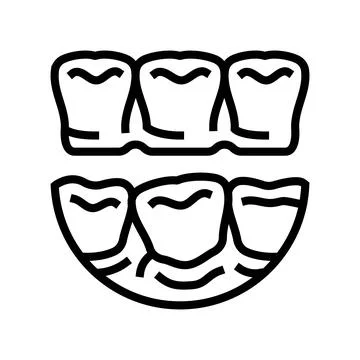 Invisalign treatment line icon vector illustration Stock Illustration