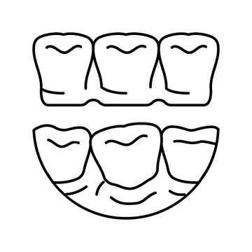Invisalign treatment line icon vector illustration Stock Illustration