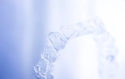 Invisible aligner teeth retainer Stock Photos