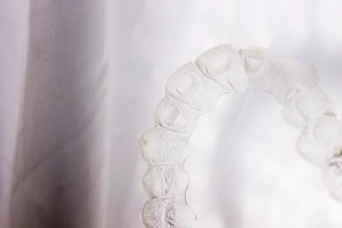 Invisible aligner teeth retainer Stock Photos