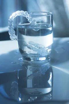 Invisible bracket aligners Stock Photos