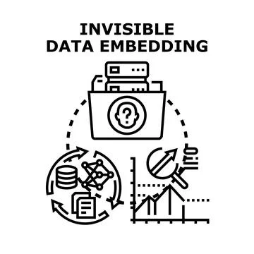 Invisible data embedding for digital information security Stock Illustration