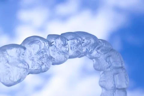 Invisible dental teeth aligners Stock Photos