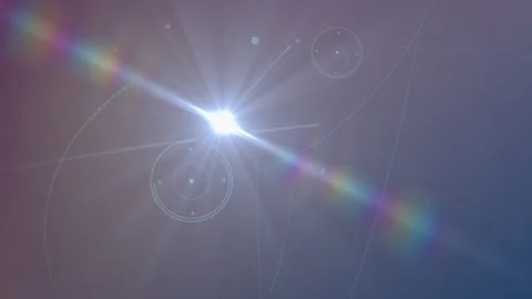 Invisible forces tracing field lines from bright emitter, forming filaments and Video stock 330236925