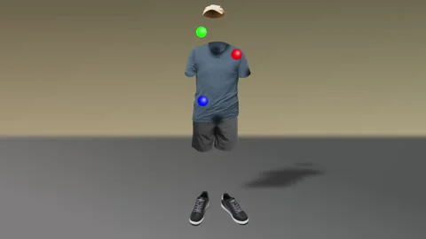 Invisible Juggler Stock Footage 266975921