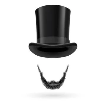 Invisible man in top hat Illustrazione stock