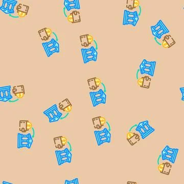 Invisible payments fintech vector seamless pattern Stockillustratie