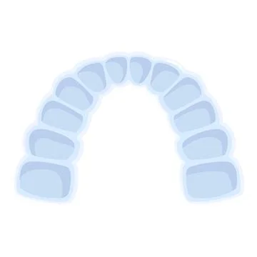 Invisible plastic aligner for correcting teeth position is improving smile Stock Illustration