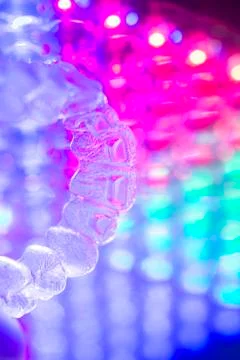 Invisible teeth aligner retainer Foto stock