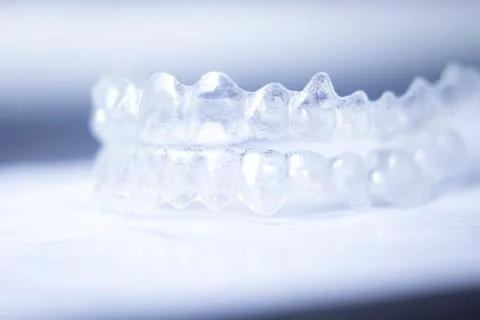 Invisible teeth aligners Stock Photos