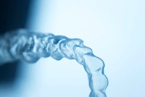 Invisible teeth brackets aligners Stock Photos