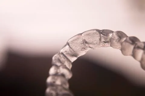 Invisible teeth brackets aligners Stock Photos