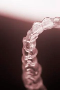 Invisible teeth brackets aligners Stock Photos