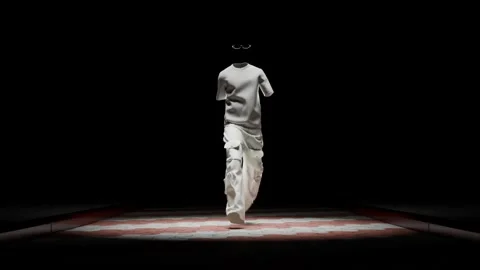 Invisible walking human in Action Stock Footage 274341556