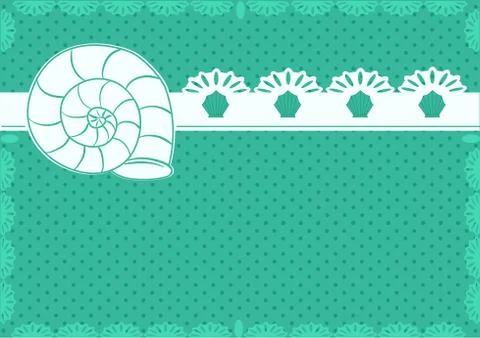 Invitation - arrival - greeting card Shell blue Stock Illustration