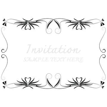 Invitation with beautiful designs. Stock Illustration