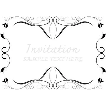 Invitation with beautiful designs. Stock Illustration